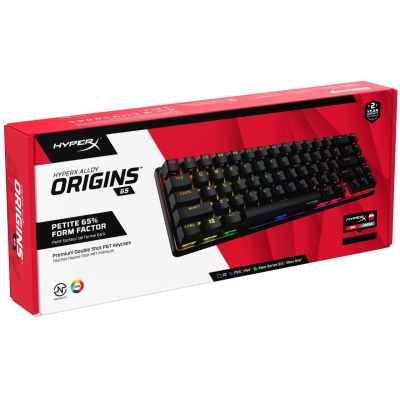 Клавіатура HyperX Alloy Origins 65 Red USB RGB ENG/RU, Black (4P5D6AX) | Зображення 7