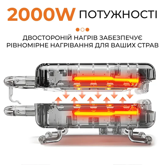 Гриль контактный Sokany KJ202SS 2000 Вт | Зображення 5