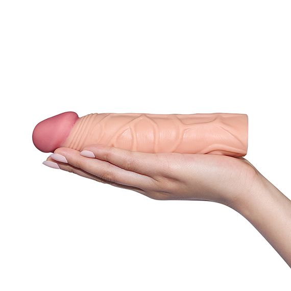 Насадка на член - Pleasure X-Tender Penis Sleeve Add 1" Flesh | Зображення 4