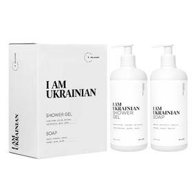 I am Ukrainian Гель для душу з аро-м ч. перцю,шкіри,пачулі 500мл+Рідке мило з аро-м орхідеї,пачулі,ванілі 500мл(4820152333476)