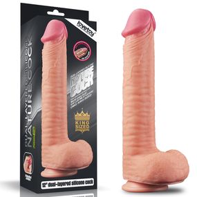 Фалоімітатор - Dual-Layered Silicone Cock 12" Flesh Sex Aura