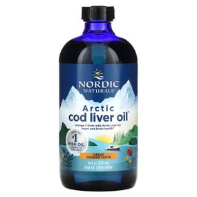 Риб&#039;ячий жир з печінки тріски (апельсин), Cod Liver Oil, Nordic Naturals, арктичний, 473 мл.