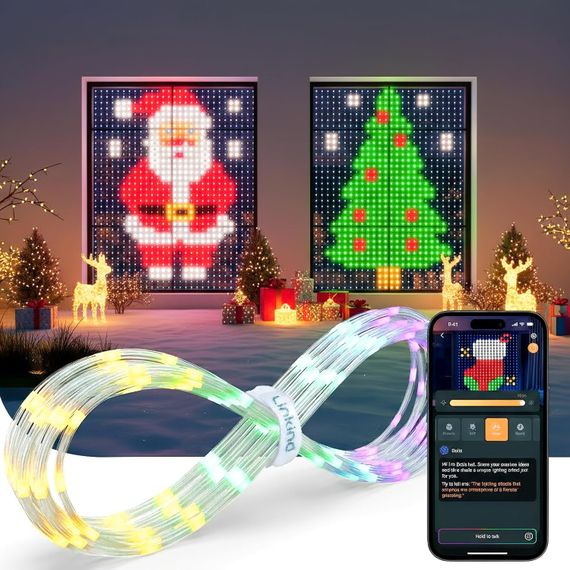 Гирлянда Smart-штора SFK-07 праздничная LED-гирлянда для дома ∙ Светодиодная штора с приложением SFK-07 20 нитей по 20 LED