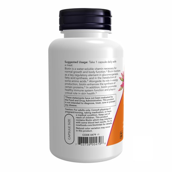 BIOTIN 10mg (10,000mcg) - 120 vcaps | Зображення 2