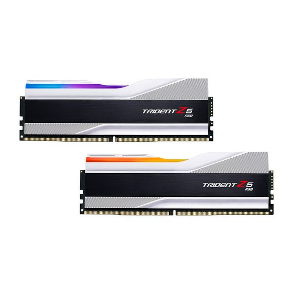 Модуль памяти для компьютера DDR5 32GB (2x16GB) 7200 MHz Trident Z5 RGB Silver G.Skill (F5-7200J3445G16GX2-TZ5RS)