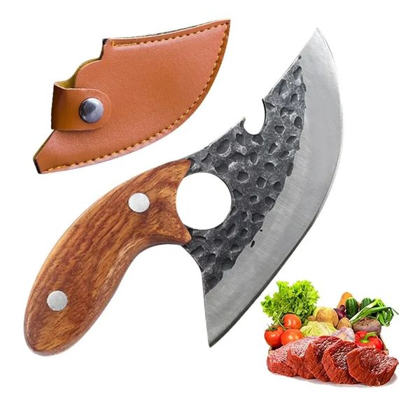 Туристический походный и кухонный нож с кабурой на пояс