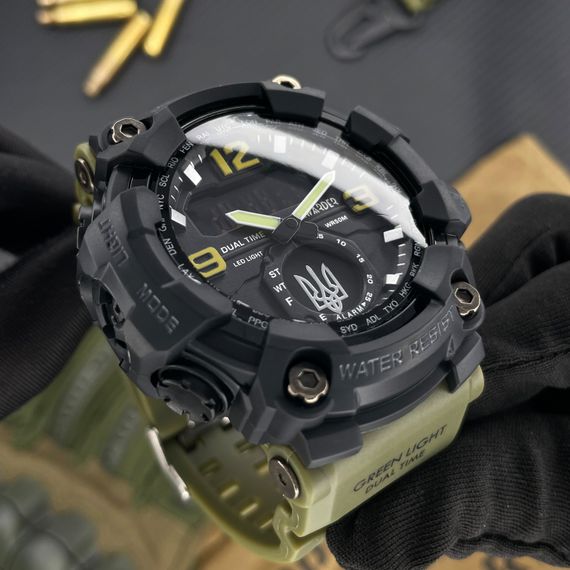 Чоловічий годинник Awarder 004 Тризуб срібло Army Green-Black | Зображення 6