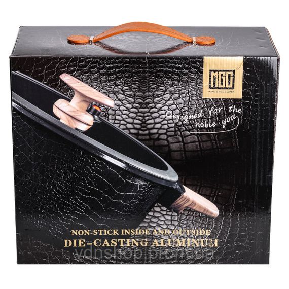 Алюмінієва каструля з керамічним покриттям антипригарним 7.7 л Ø 30 см біла MGC HP-4-455W | Зображення 6