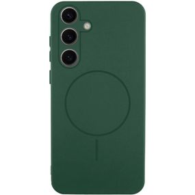 Чохол Silicone Cover Lakshmi Full Camera (AA) with Magnetic Fit для Samsung Galaxy A37 5G Зелений / Dark green