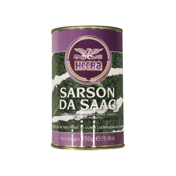 Готова страва каррі з листя гірчиці Сарсон ка Сааг  Sarson Ka Saag 450г Heera 5031416081524