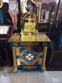 Панахидний стіл на 100 свічок із комбінацією кольорового булату