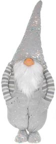 М'яка іграшка «Гном» 63см, срібло з паєтками