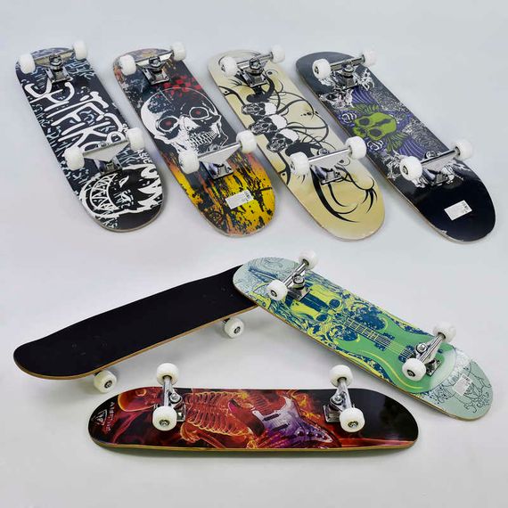 Скейтборд З 32028 Best Board, підшипник АВЕС-9, колеса PU, d=5,5см (6900067320285) Червоний | Зображення 1