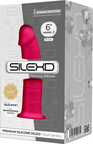 Реалістичний фалоімітатор термореактивний Silexd Model 2 (6") XM01 на присосці, рожевий sexstyle | Зображення 3