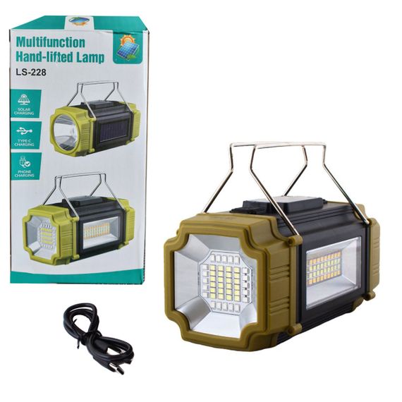 Ліхтар переносний LS-228-LED WHITE+RED+BLUE+YELLOW, Ліхтар для кемпінгу з вбудованим зарядним пристроєм | Зображення 2