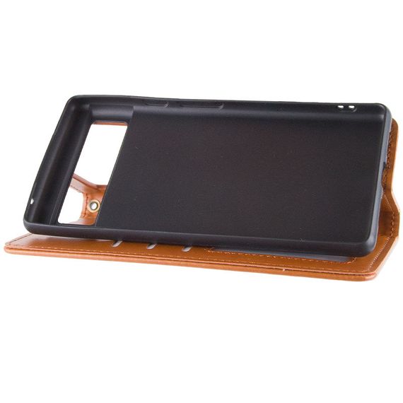 Шкіряний чохол-книжка GETMAN Gallant (PU) для Google Pixel 7a Коричневий | Зображення 4