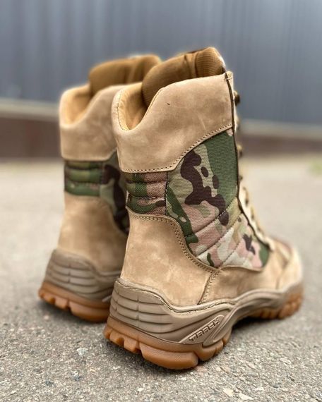 Тактичні літні берці Nubuck вставка Cordura койот/ мультикам | Зображення 3