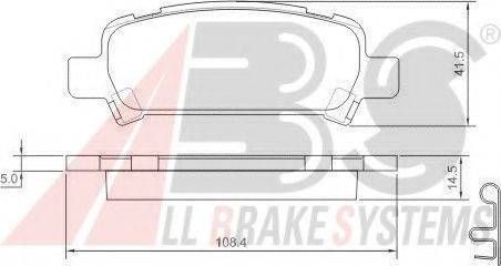Колодка гальм. диск. SUBARU IMPREZALEGACYFORESTER задн. (вир-во ABS) A.B.S. 37164 на SUBARU FORESTER (SF)