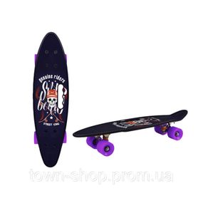 Пенни борд 24" Bambi SC20514 PU колеса, с ручкой Фиолетовый