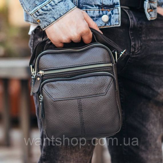 Чоловіча сумка-барсетка через плече шкіряна Tiding Bag TM-24974