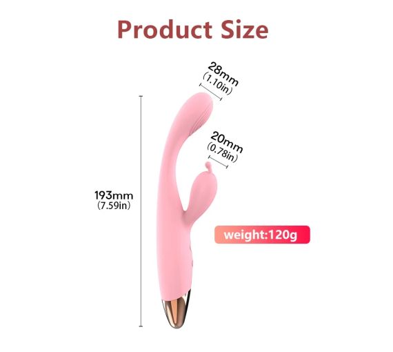 Вибратор- кролик с подогревом "Snail G stimulant", цвет розовый, 12 режимов вибрации sexstyle | Зображення 8