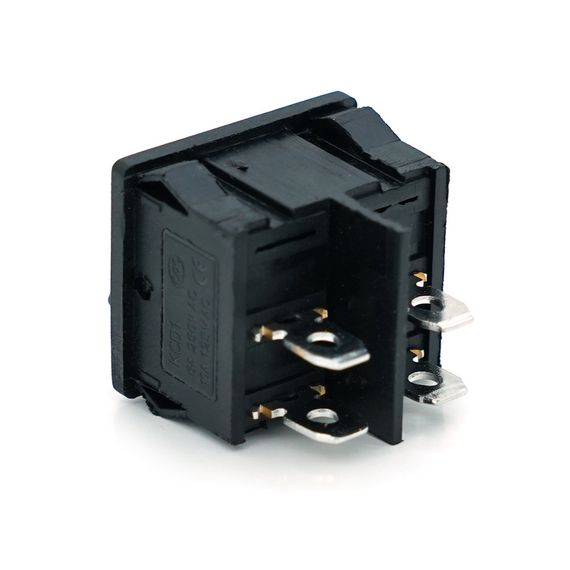 Перемикач ON-OFF KCD1-104, 250VAC/6A, 4 контакти, Black, Q100 | Зображення 1