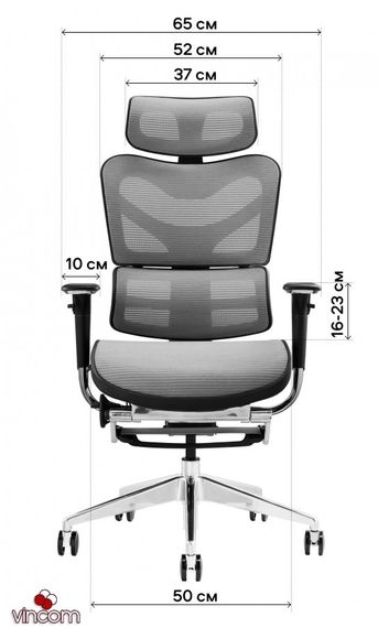 Кресло офисное GT RACER X-702L BRIGHT Gray | Зображення 9