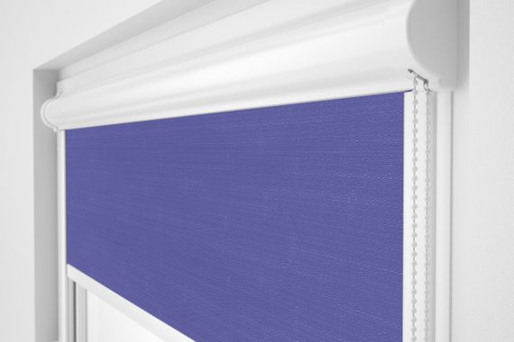 Рулонная штора Rolets Лён 2-874-850 85x170 см закрытого типа Синяя