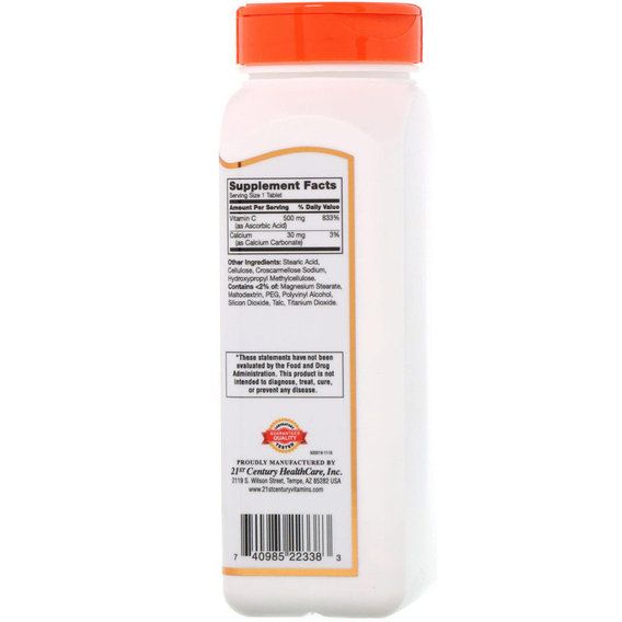 Витамин C 21st Century C-500 250 Tabs | Зображення 1