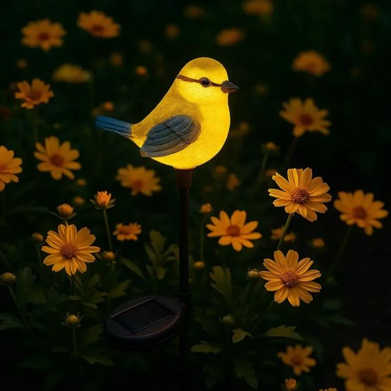 Садовий світильник на сонячній батареї 1шт, Птах / Декоративний ліхтар / Вуличний світильник на акумуляторі | Зображення 6