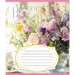 Тетрадь ученическая "Букеты" 018-540154L-4 в линию, 18 листов