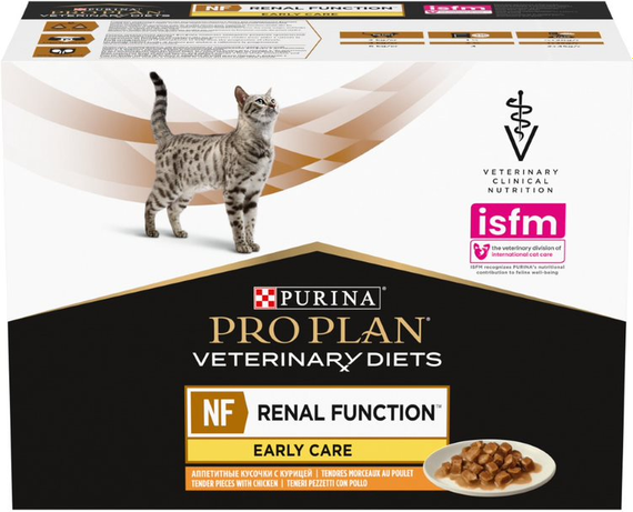 Влажный лечебный корм Purina Veterinary Diets NF Renal для котов при болезнях почек на ранних стадиях 30х85г