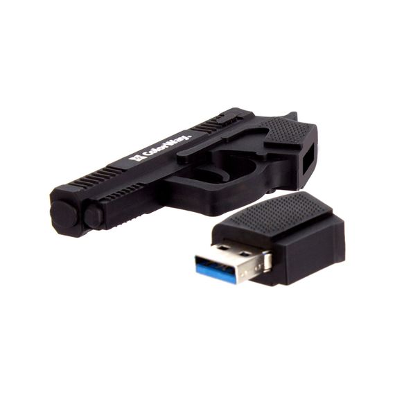 USB флеш накопичувач ColorWay Pistol 64 GB 3.0 Black (CW-USBPL64) | Зображення 1