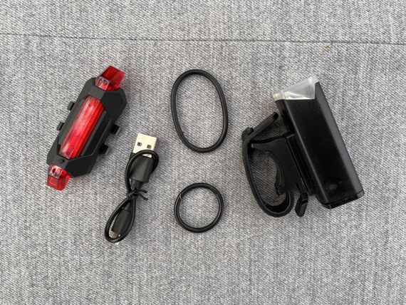 Вело фара передня та задня Bike Light 025 велосипедний акумуляторний ліхтар на велосипед з кріпленням | Зображення 9