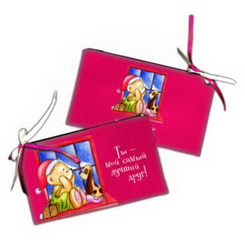 Косметичка жіноча Ты – самый лучший друг! 20х12 см (K_NK010)