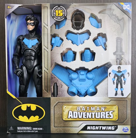 Оригинал DC Comics Batman Adventures Nightwing Бэтмен 30 см игровая фигурка Найтвинг с комплектом брони | Зображення 8