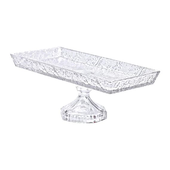 Фруктовница стеклянная на ножке 27.5х13.5х11 см ваза для фруктов