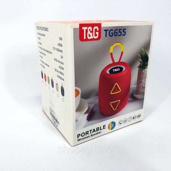 Bluetooth колонка з красивим підсвічуванням TG655, Світломузична портативна колонка SE-76 | Зображення 1