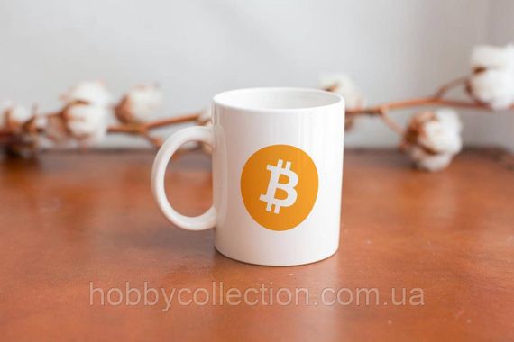 Кружка з принтом "Bitcoin" 330 мл Біла | Зображення 2