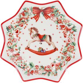 Порцелянова страва сніжинка Сhristmas present 25см