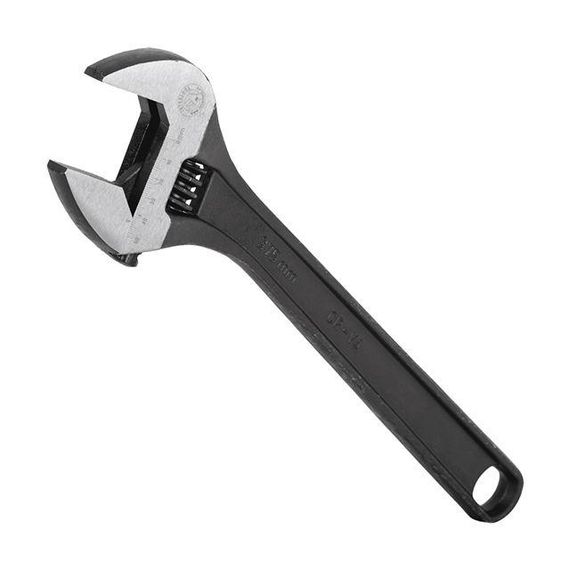 Ключ розвідний 380 мм, Cr-V, чорний, фосфатований. INTERTOOL XT-00651 | Зображення 1