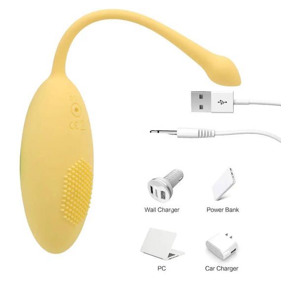 Вагінальне віброяйце з пультом "Monster egg", колір жовтий, 10 режимів вібрації sexstyle | Зображення 2