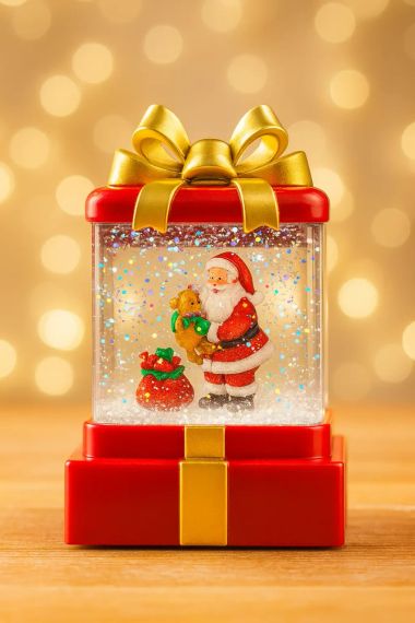 Ночник новорічний музичний Санта з подарунками