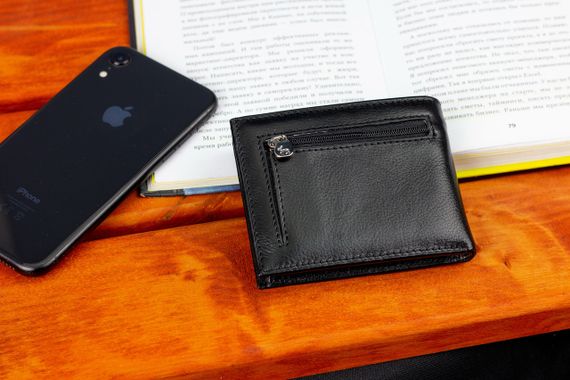 Чорне чоловіче портмоне з натуральної шкіри на магніті з затискачем Marco Coverna MC-030AH-1 | Зображення 9