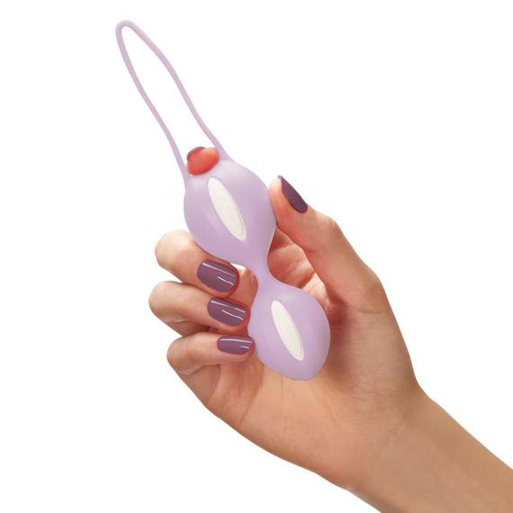 Вагінальні кульки Fun Factory SMARTBALLS DUO, бузково-білі, 2 шт, діаметр 3,2 та 3,6 см sexstyle | Зображення 5