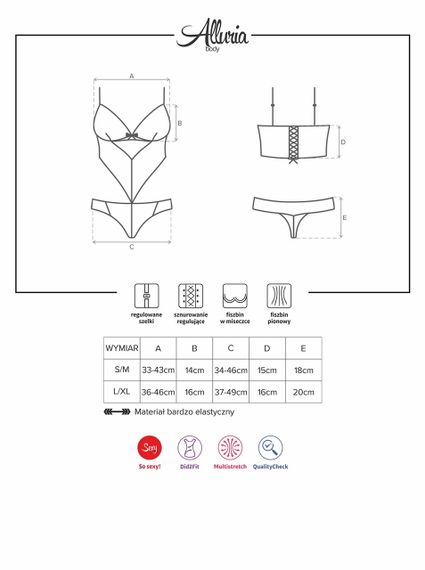 Боді Obsessive Alluria S/M Sex Aura | Зображення 4