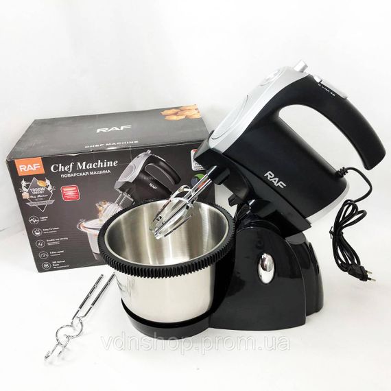 Миксер с насадкой для крема RAF R.6662 1000 Вт 3 л, Миксер электрический бытовой Ручной с чашей OU-69 | Зображення 8