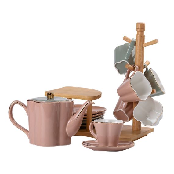 Чайный сервиз на 6 персон с бамбуковой подставкой HP-15-25 | Зображення 2