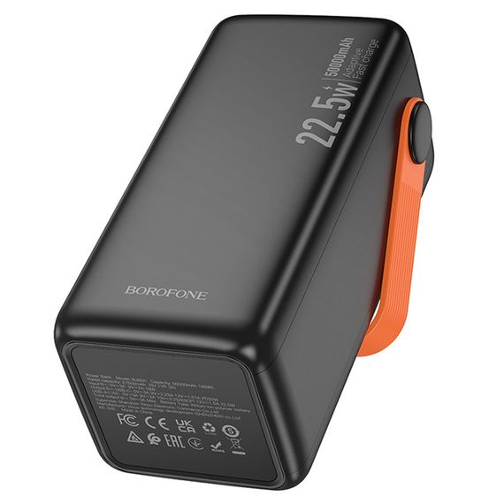 Портативний ЗП Power Bank Borofone BJ66A Magnifico 22.5W+PD20W 50000 mAh Black | Зображення 7