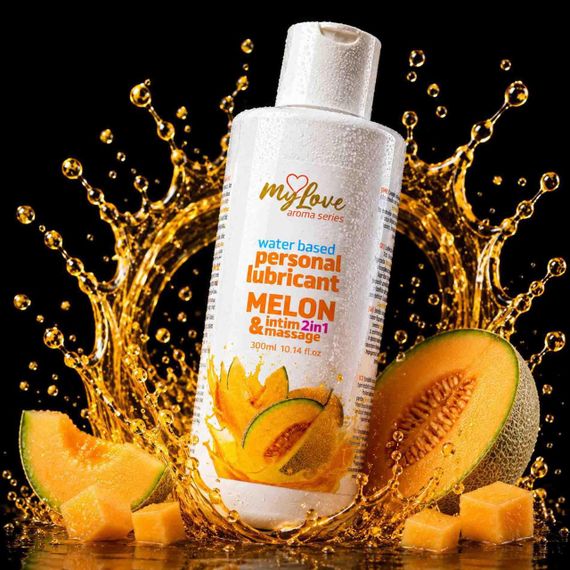 2в1 лубрикант та масажний гель - MyLove Aroma Series Intim&Massage Melon, 300 мл Sex Aura | Зображення 1